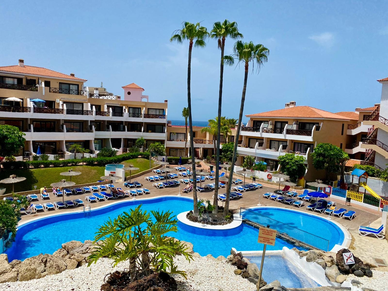 Parque Albatros resort swimming pool in Golf del Sur Tenerife